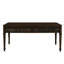 2 tables basses brun foncé pour un aménagement intérieur élégant en placage de bois avec tiroir cannelé