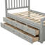 Lit de rangement moderne simple en bois massif avec tiroirs pour la maison