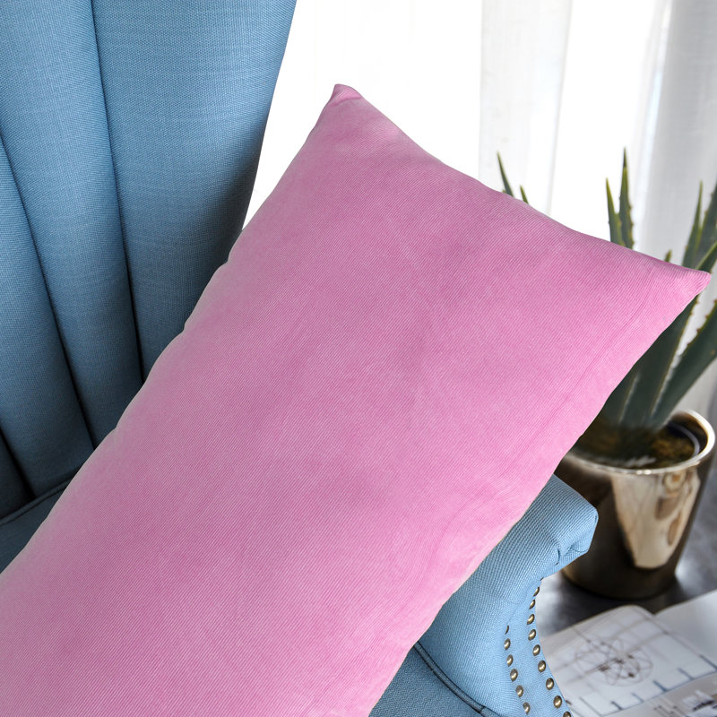 Cotton Corduroy Pillow Cover, Rose Quartz