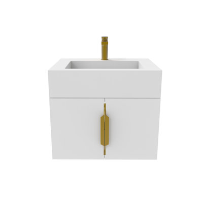Ensemble de meuble-lavabo mural moderne flottant 24 po Nile