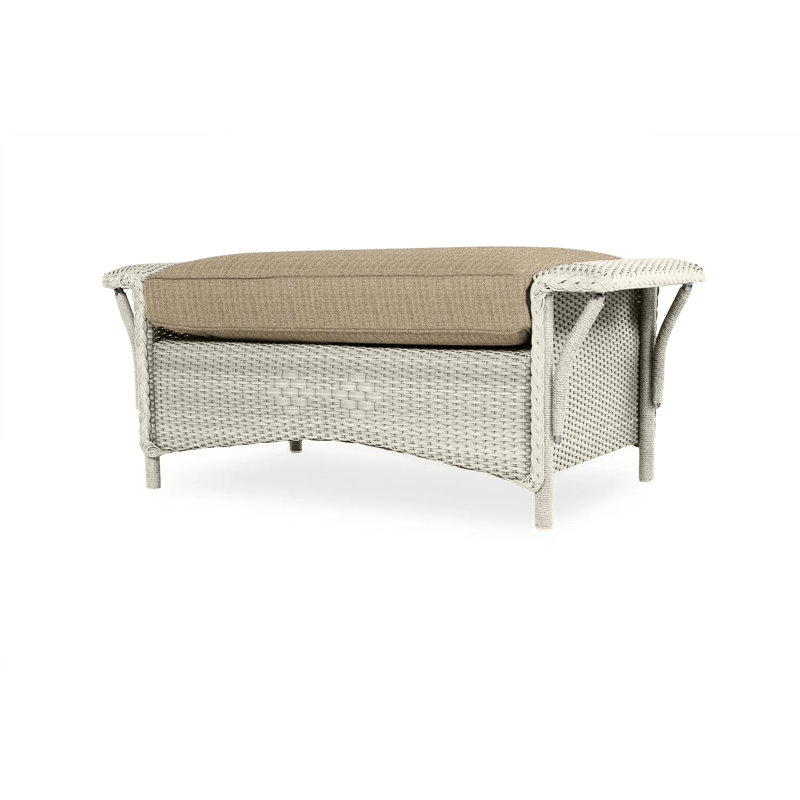 Nantucket Outdoor Ottoman, Beach Natural, Linen