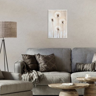 Illustration de plaque de pissenlit neutre, par Petal Prints Design