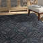 Tapis noir / gris à motif géométrique-22513690