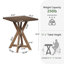 80.01 cm Solid Wood Home Bar Cabinet