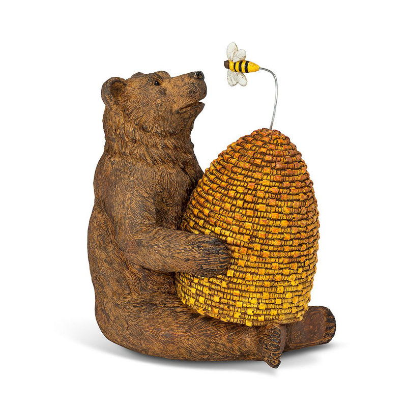 Figurine « ours avec ruche et abeille » Huck