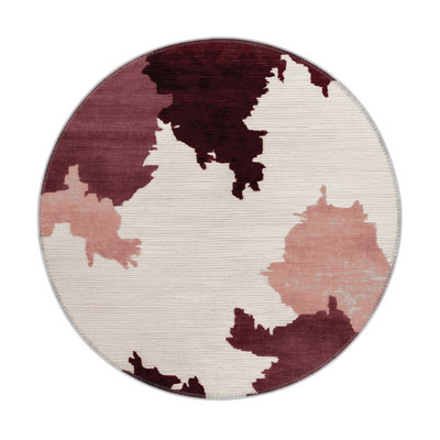 Watercolor Red Indoor and Outdoor Area Rug