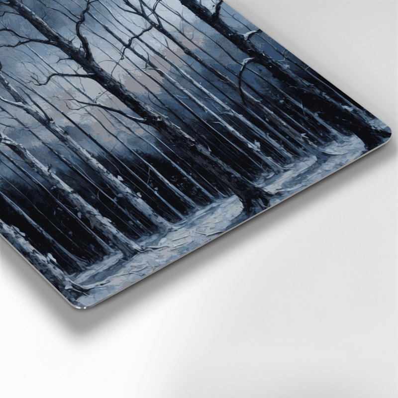 Halloween Bare winter trees Gray Metal Wall Art