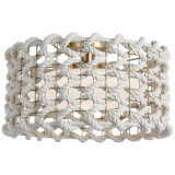Catania 17" Flush Mount With Cream Braided Rope