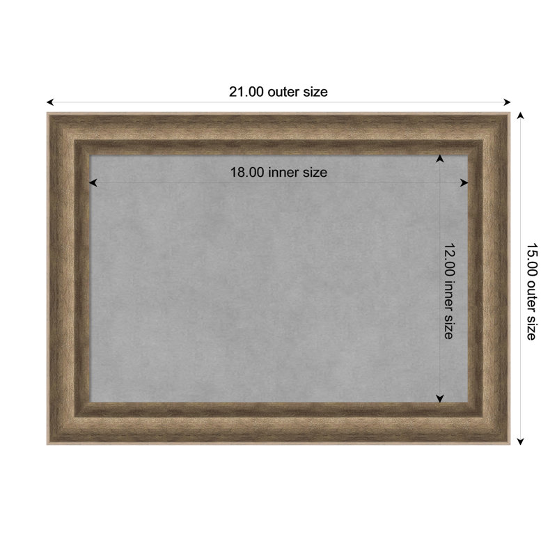 Tableau magnétique à cadre gris anthracite Allure, H 15 po x l 21 po