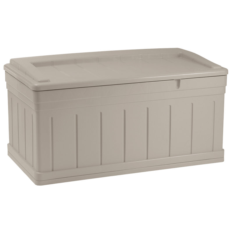 WFX Utility 134.62cm W 488L Water Resistant Plastic Lockable Storage Bench in Light Taupe