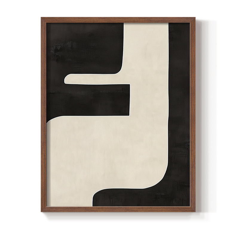 Abstrait, reproduction encadrée CLxxxii - prêt à être accroché , Brun, H 10 po x l 8 po