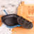 BergHOFF Neo 2Pc Cast Iron Grill Pan with Steak Press, Blue