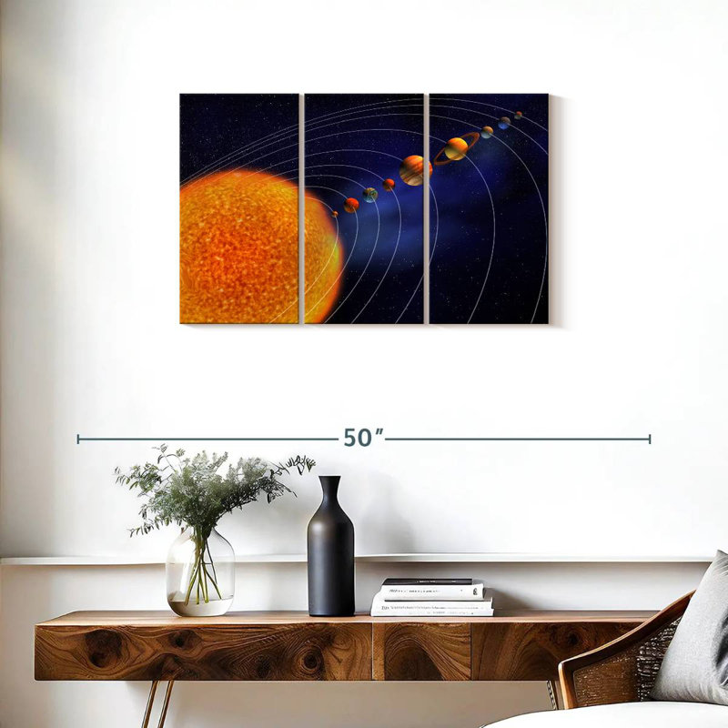 Solar System Planetary Orbit, 20" H x 33" W