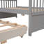 Lit simple superposé simple avec lit gigogne simple, lit superposé séparable avec tiroirs pour la chambre à coucher - Gris-1513919534