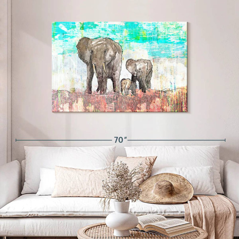 Elephant Family Journey, H 30 po x l 45 po