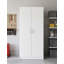 Armoire de rangement polyvalente blanche Modex (ensemble de 2 pièces)-753398599