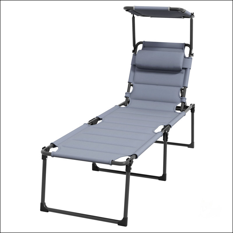 Chaise longue d'extérieur, Gris