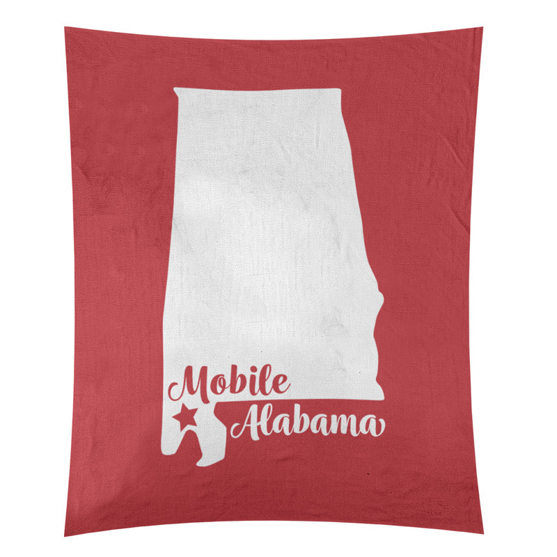 Tapisserie mobile Alabama, H 60 po x l 51 po, Rouge