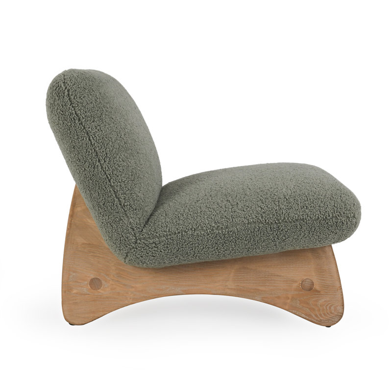 Fauteuil de chambre rembourré Enisa, Vert