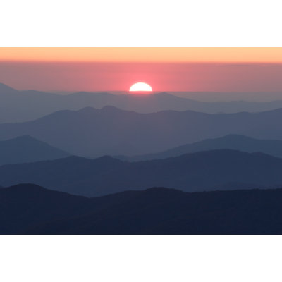 Sunset In Mountain Ridges - Wrapped Canvas Print