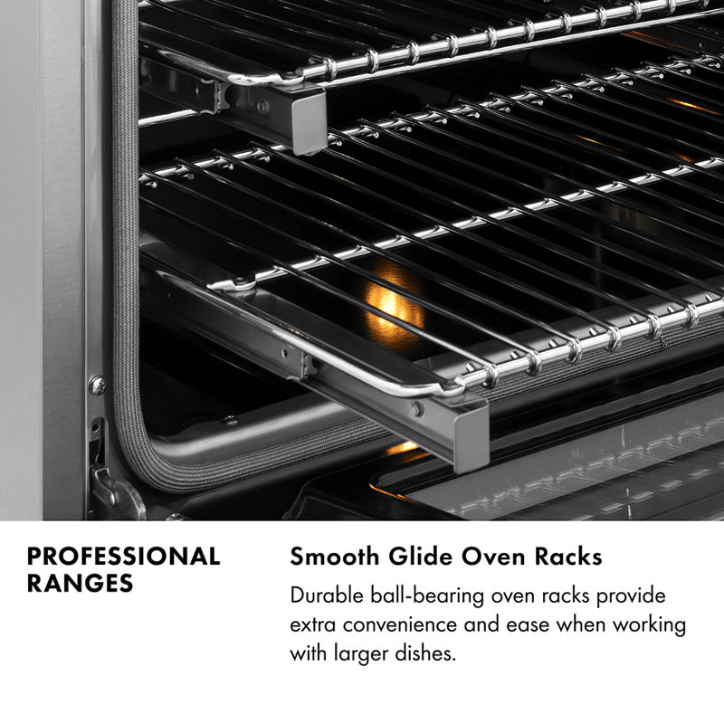 ZLINE Autograph 36" Legacy Dual Fuel Range, Gold Black Stainless Steel