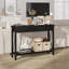 Console avec 2 tiroirs, table basse avec tablette de rangement, table d'appoint en bois-106000298
