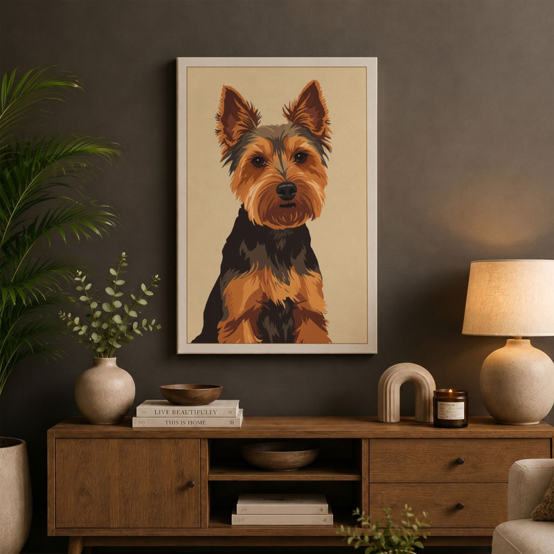 Distinguished Terrier Modern - Wrapped Canvas, 24x16 - 61.0 x 40.6 cm, Black Border