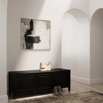 Coffre de rangement en bois noir Connaught