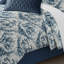 Ensemble d'édredon en coton ivoire / bleu marine Provence-60308536