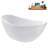 75" Streamline Soaking Glossy White Freestanding Tub and Tray With Internal Drain-101412670