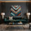 Art mural sur toile noir Southwestern
