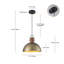 Luminaire suspendu simple à dôme à intensité variable 11,81 po Kensaku-1934401431