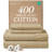 100% Cotton Sheet Set, 400 Thread Count Hotel Luxury Bedding, Soft & Breathable Bed Sheets, 4 Piece Set-103254596-103254593