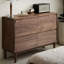 Armoire d'appoint en bois massif de couleur noyer noir