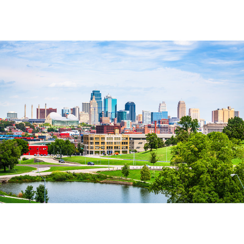 USA Skyline by David Hajnal - Wrapped Canvas Print, 20cm H x 30cm W x 3.8cm D