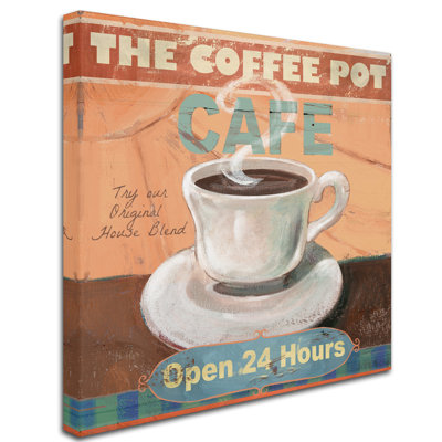 « coffee pot », affiche rétro sur toile tendue
