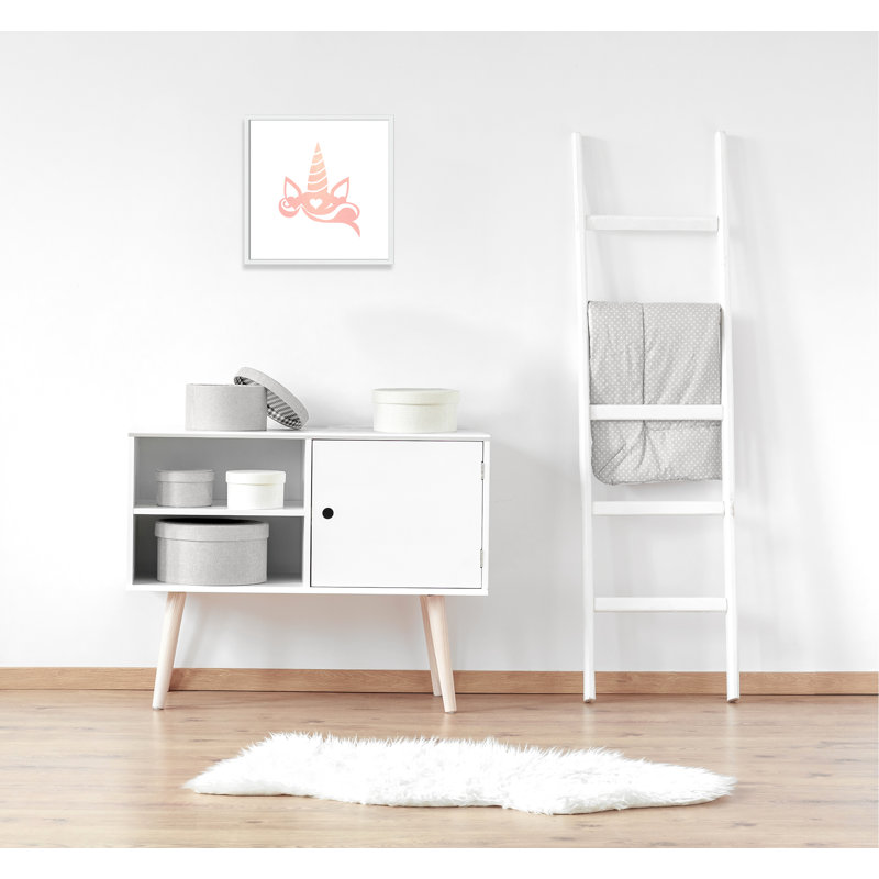 Adhésif décoratif «Be the Unicorn 1» Be a Unicorn, 22.5" H x 22.5" W x 1.18" D, Encadré de boîte blanc