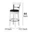 Ensemble de 2 tabourets pivotants Orso, similicuir noir, blanc, noir
