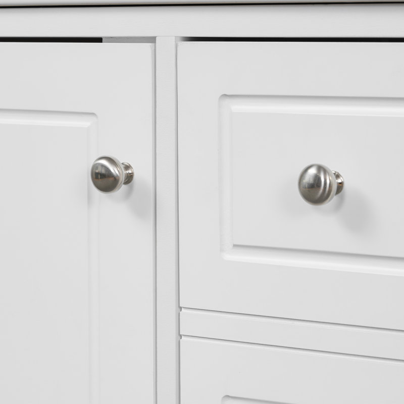 30'' Single Bathroom Vanity With Ceramic Top, White