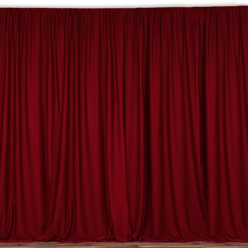 Antion Semi Sheer Curtain Single Panel, 56" x 96", Cranberry Red