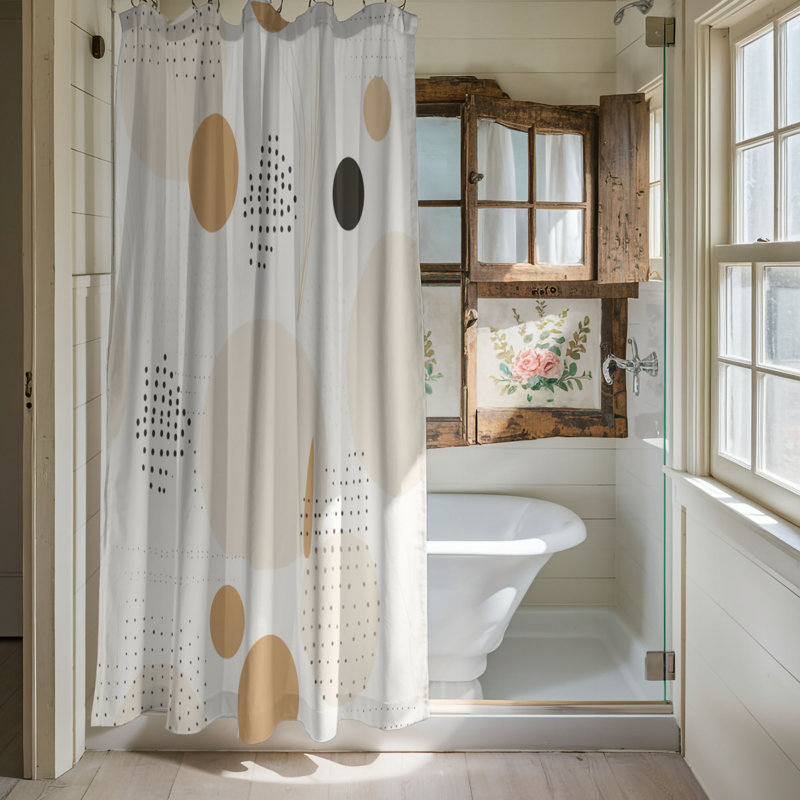Rideau de douche Subtle Boho - Premium 51, H 74 po x l 71 po