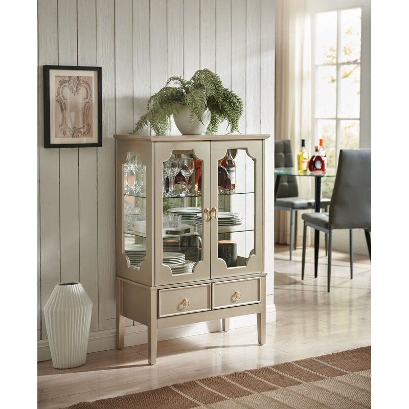 Armoire de rangement Curio, Or