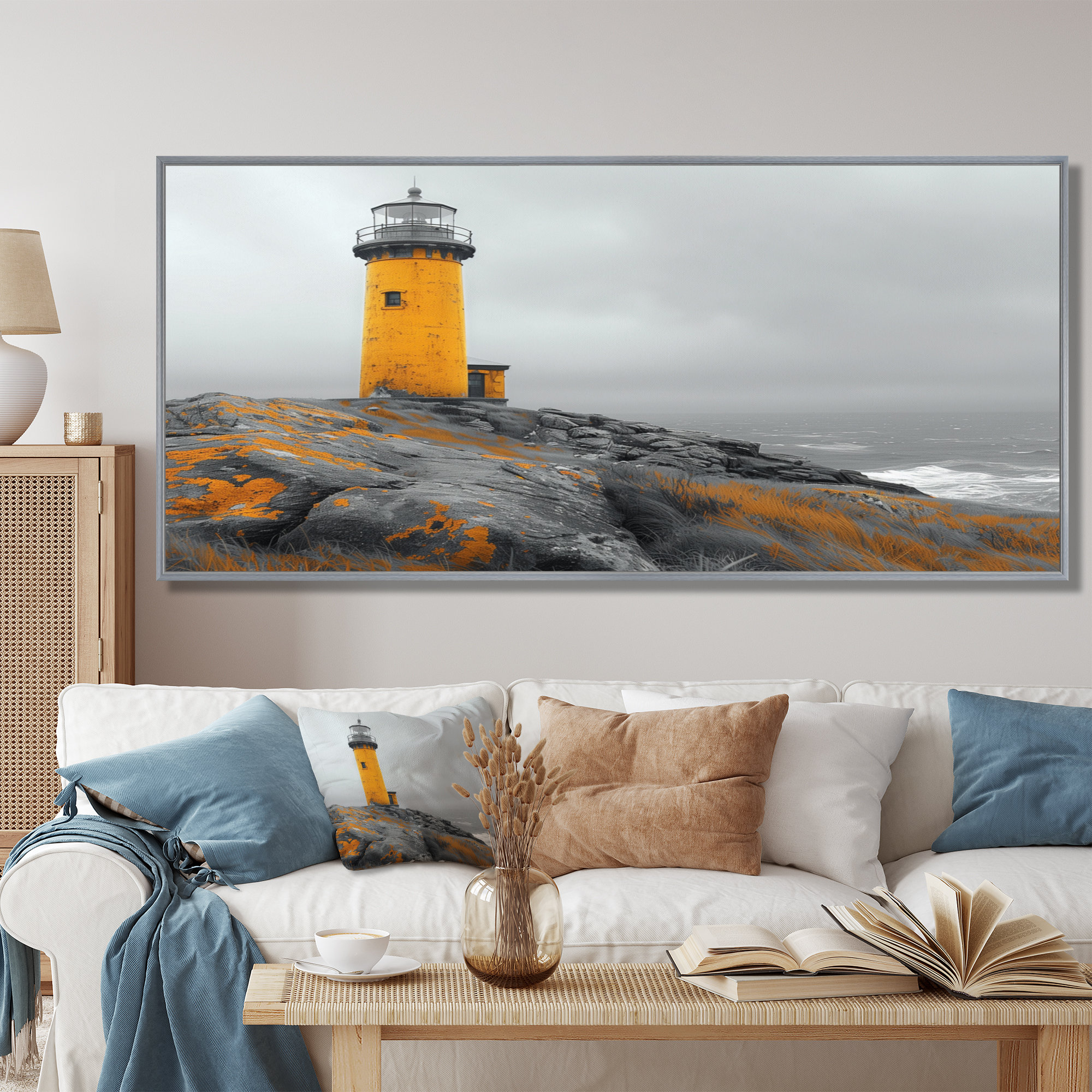 Design Art Yellow Monochrome Lighthouse Photo In Canada I - Lighthouses ...