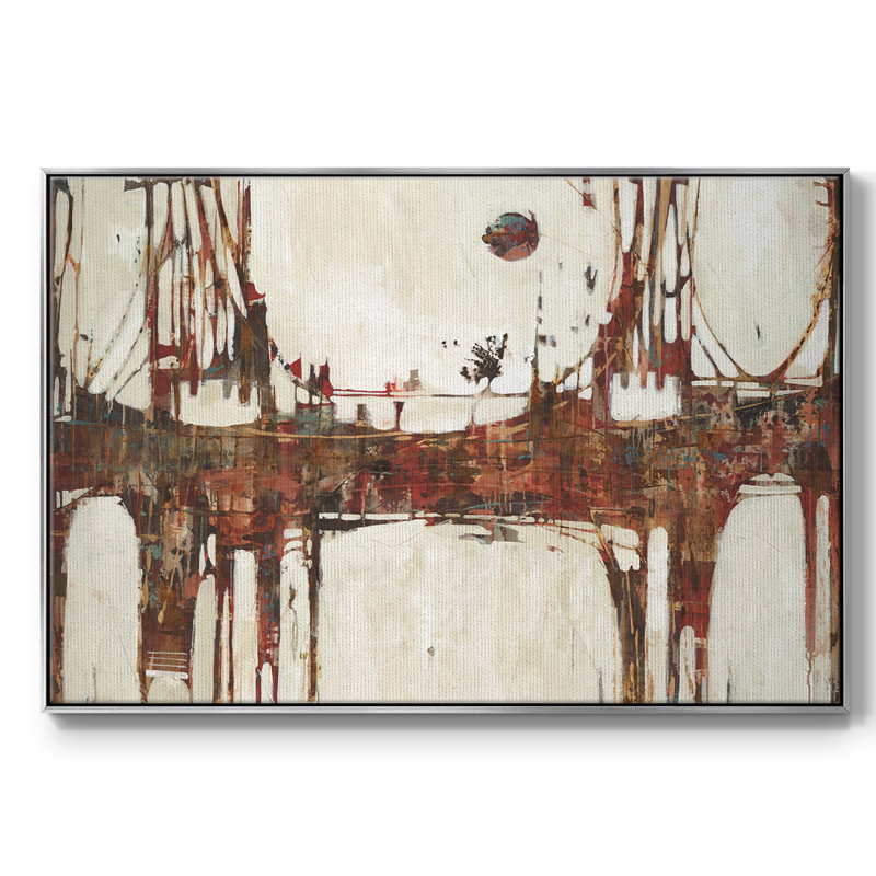 «Building Bridges», reproduction d'art sur toile, H 17 po x l 25 po x P 2 po, Argent