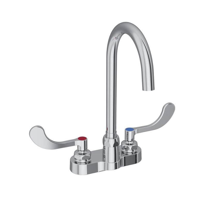 Robinet à écoulement laminaire 4 po avec poignées de poignet 4 po Chrome