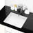 Generous Ceramic Rectangular Bathroom Sink - Undermount Version Acid Resistance With Feature