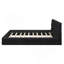 Lit plateforme tapissier avec tissu en velours et coutures-107963048