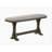 1pc Rustic Upholstered Counter Height Dining Bench Rich Wood Finish Wooden Dining Room Furniture Brown