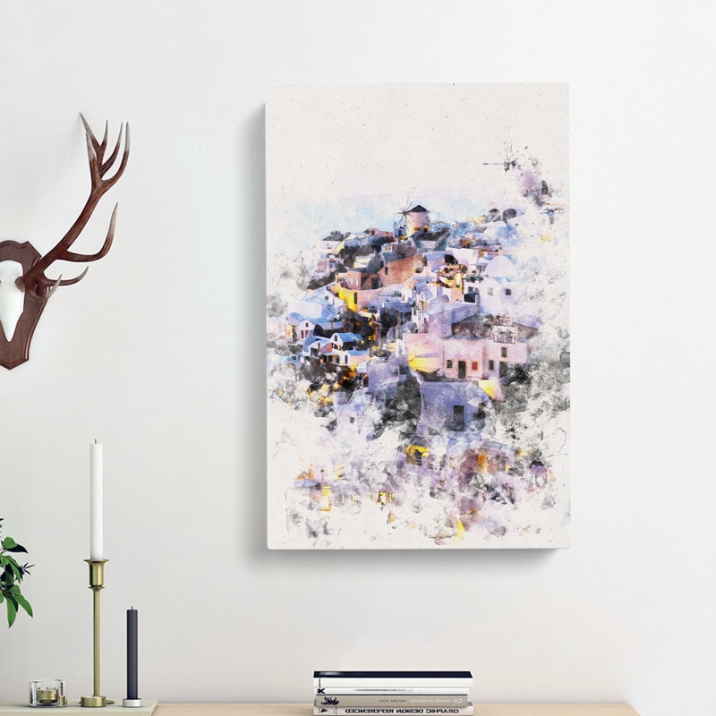 The Santorini Skyline In Greece - Wrapped Canvas, 50cm H x 35cm W x 3cm D