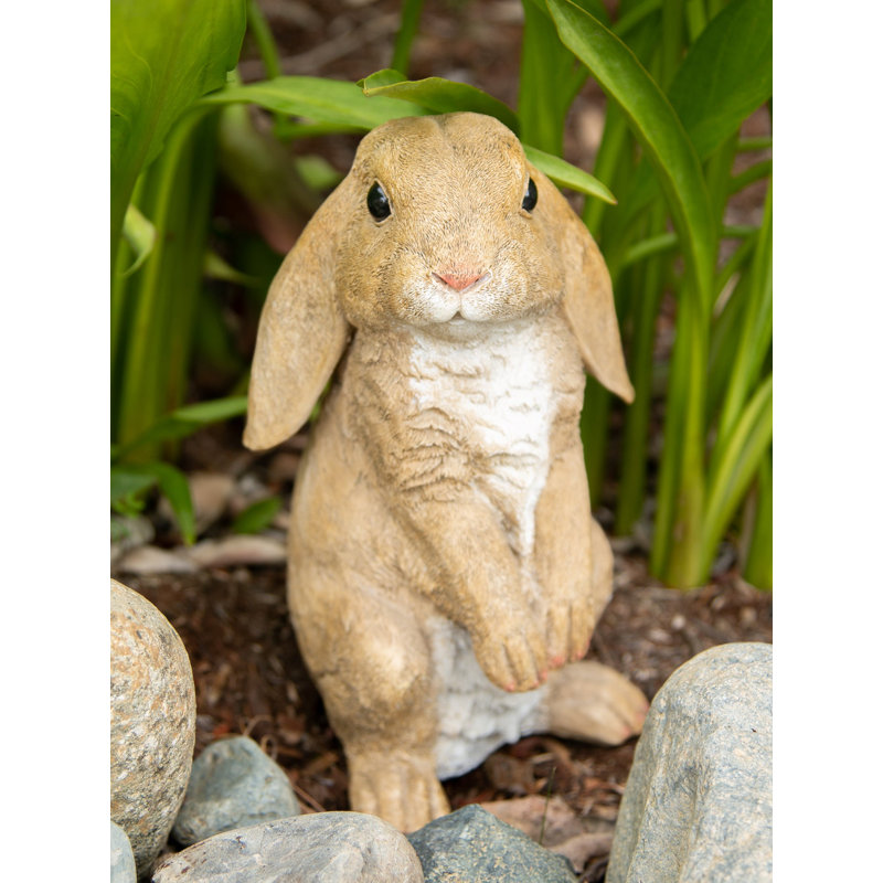 STATUE DE JARDIN LAPIN CURIEUX